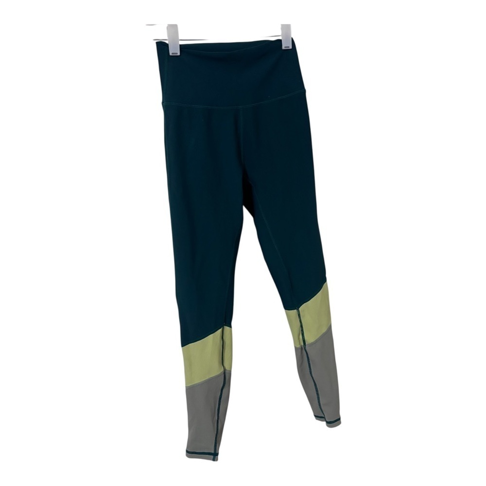 Wilo the label forest green lime green leggings XS